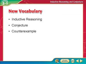 Inductive Reasoning Conjecture Counterexample Shapes and inductive reasoning
