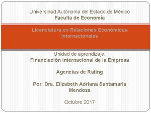 Universidad Autnoma del Estado de Mxico Faculta de