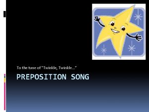 The preposition song