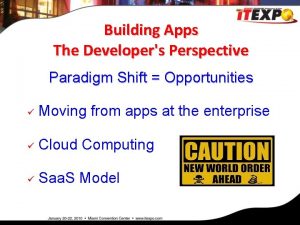 Building Apps The Developers Perspective Paradigm Shift Opportunities