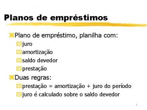 Planos de emprstimos z Plano de emprstimo planilha