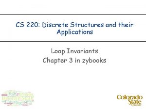 CS 220 Discrete Structures and their Applications Loop