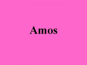 Book of amos background