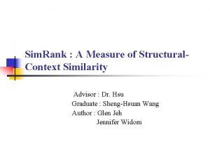 Sim Rank A Measure of Structural Context Similarity