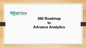 Advance analytics roadmap