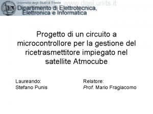 Progetto di un circuito a microcontrollore per la