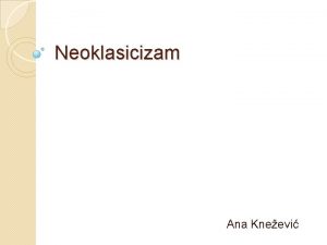 Neoklasicizam Ana Kneevi Filozofija prosvetiteljstva sapere aude usudi