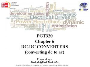 PGT 320 Chapter 6 DCDC CONVERTERS converting dc