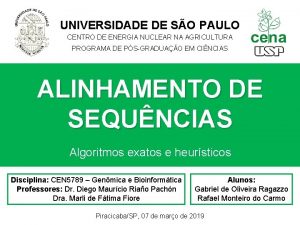 UNIVERSIDADE DE SO PAULO CENTRO DE ENERGIA NUCLEAR