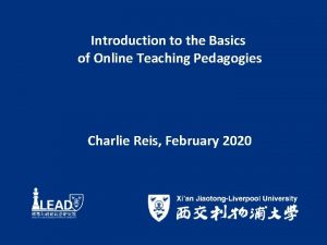 Introduction to the Basics of Online Teaching Pedagogies