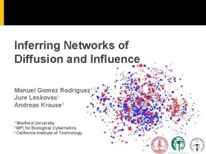Inferring Networks of Diffusion and Influence Manuel Gomez