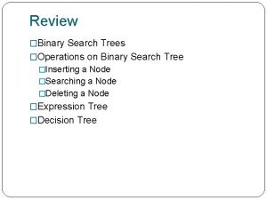 Binary search graph