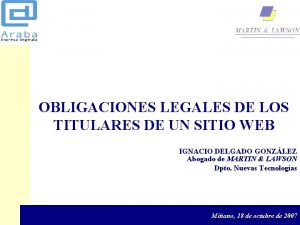 OBLIGACIONES LEGALES DE LOS TITULARES DE UN SITIO