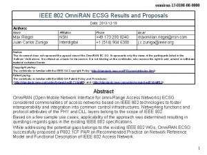 omniran13 0100 00 0000 IEEE 802 Omni RAN