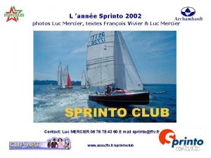 L anne Sprinto 2002 photos Luc Mercier textes