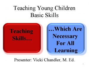 Teaching Young Children Basic Skills Teaching Skills Which