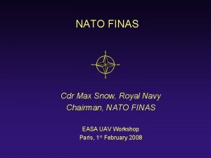 NATO FINAS Cdr Max Snow Royal Navy Chairman