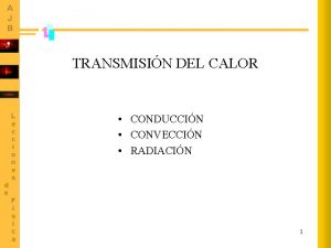 TRANSMISIN DEL CALOR CONDUCCIN CONVECCIN RADIACIN 1 Mecanismos