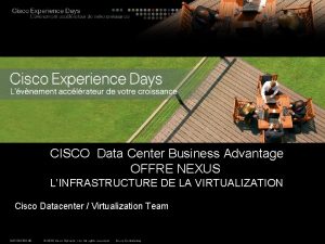 CISCO Data Center Business Advantage OFFRE NEXUS LINFRASTRUCTURE