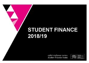 STUDENT FINANCE 201819 SESSION CONTENTS How much do