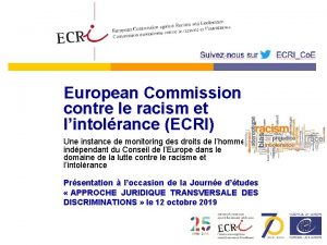 European Commission contre le racism et lintolrance ECRI