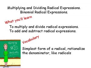 Simplifiying radicals