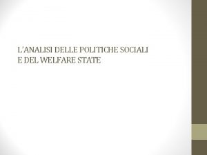 Politiche sociali il mulino