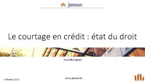 Le courtage en crdit tat du droit Prescillia