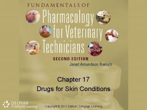 Chapter 17 Drugs for Skin Conditions Copyright 2011