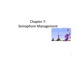 Chapter 7 Semaphore Management 1 Semaphores A 16