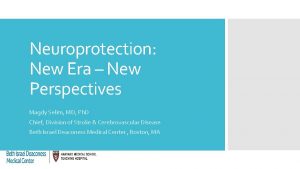 Neuroprotection New Era New Perspectives Magdy Selim MD