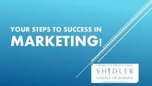 YOUR STEPS TO SUCCESS IN MARKETING Without highly