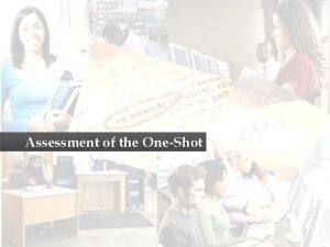 Assessment of the OneShot Introduction Disclaimer Mandi Smith