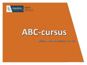 ABCcursus Opleiding voor schoolsecretariaten 2016 2017 Inhoud Inleiding
