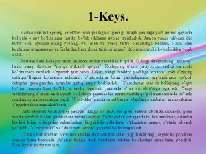 1 Keys Kasbhunar kollejining direktori boshqa ishga tganligi