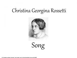 Christina rossetti song analysis