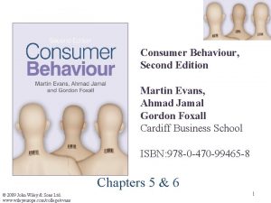 Consumer Behaviour Second Edition Martin Evans Ahmad Jamal