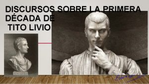 DISCURSOS SOBRE LA PRIMERA DCADA DE TITO LIVIO