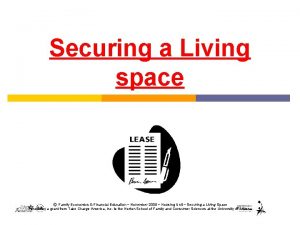 Securing a Living space Family Economics Financial Education