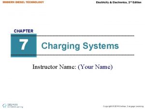 CHAPTER 7 Charging Systems Instructor Name Your Name