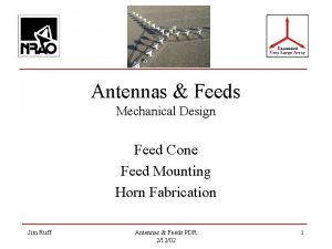 Antennas Feeds Mechanical Design Feed Cone Feed Mounting