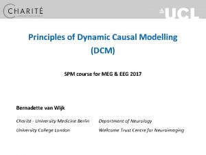 Principles of Dynamic Causal Modelling DCM SPM course