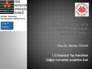 Do Dr Berker ZKAN stanbul Tp Fakltesi Gs