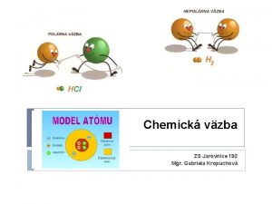 Chemick vzba ZS Jarovnice 192 Mgr Gabriela Kropuchov