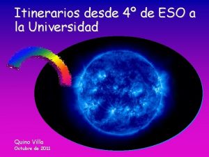 Itinerarios desde 4 de ESO a la Universidad