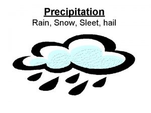 Precipitation Rain Snow Sleet hail Steps that Lead