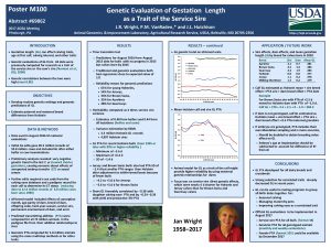 Poster M 100 Genetic Evaluation of Gestation Length