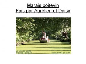 Marais poitevin Fais par Aurlien et Daisy Plan