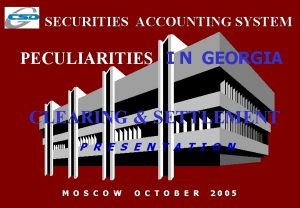 Securities accounting system