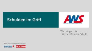 Schulden im Griff Wir bringen die Wirtschaft in